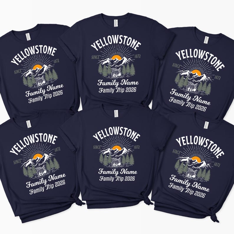 Custom Yellowstone Family Trip Shirt: National Park Group Vacation Sweatshirt image 5