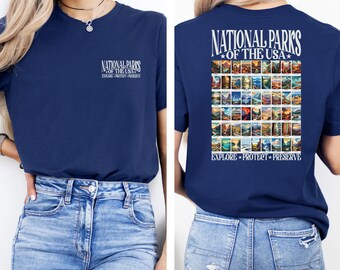 US National Parks T-Shirt: Nature Lover Gift, Hiking Camping Shirt