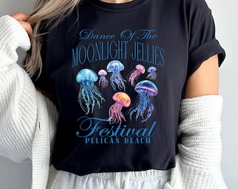 Comfort Colors Pelican Town Tshirt, Video Gaming Merch Stardew Shirt, Cozy Game Shirt Gift for Gamer Girls Valley Moonlight Jellies Festival