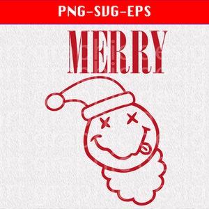 Merry Smile Svg, Smiley Png, Smile png, Funny Shirt png, Christmas SVG PNG, Sublimation Transfers, Sublimation digital