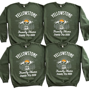 Custom Yellowstone Family Trip Shirt: National Park Group Vacation Sweatshirt image 1