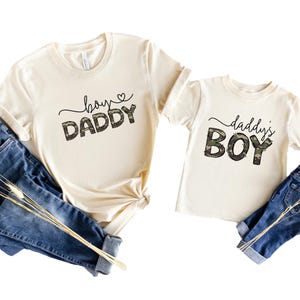 Fathers Day Gift Tshirt, Daddy Daddy&#39;s Girl, Daddy&#39;s Boy, Father Daughter, Father Son, Father&#39;s Day Gift, Camo Matching T-Shirts, Trendy