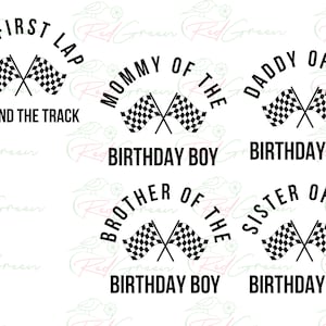 My First Lap around the Track Svg, First Family  Birthday, Race Car 1st Birthday Png, First Birthday T-Shirt Boy, Fast One Birthday Clipart