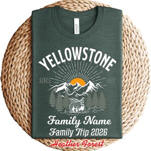 Custom Yellowstone Family Trip Shirt: National Park Group Vacation Sweatshirt image 2