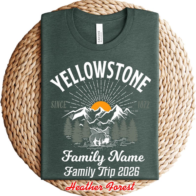Custom Yellowstone Family Trip Shirt: National Park Group Vacation Sweatshirt image 2