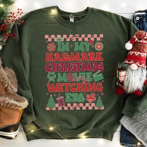 In My Hallmark Movie Era Cozy T-Shirt, Christmas Sweatshirt, Holiday Outfit, Movie Nerd, Winter Time Tshirt