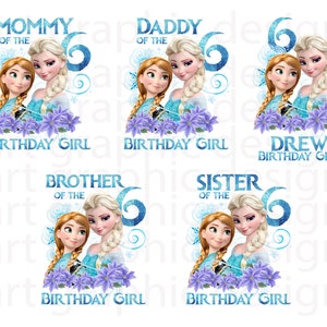 Anniversaire princesse personnalisé numérique Png, T-shirt Design anniversaire fille, fichier numérique PNG, anniversaire de la Reine des neiges, personnalisé, sublimation, Png