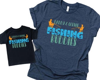 Personalized Fishing Buddies Shirt, Fishing Dad Son Daughter Tee, Father And Baby matching Shirt, Daddy And Me Shirt, 1st Fathers Day Gift