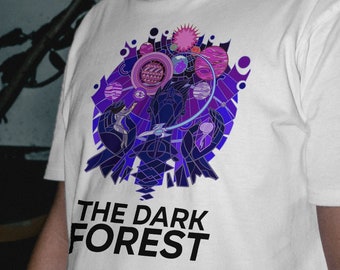 The Dark Forest T-Shirt, Illustration Book T-Shirt, Three Body Problem Unofficial Merch, Netflix Show Tee, Liu Cixin