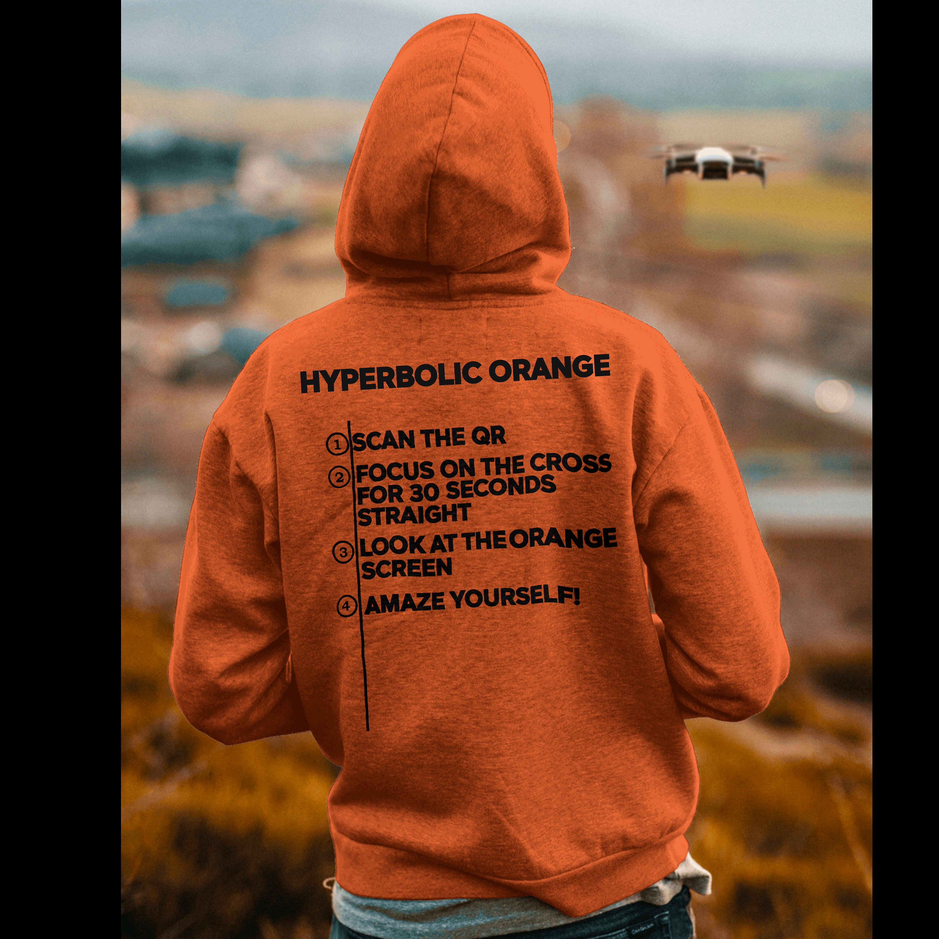Paranoid orange hoodie hotsell