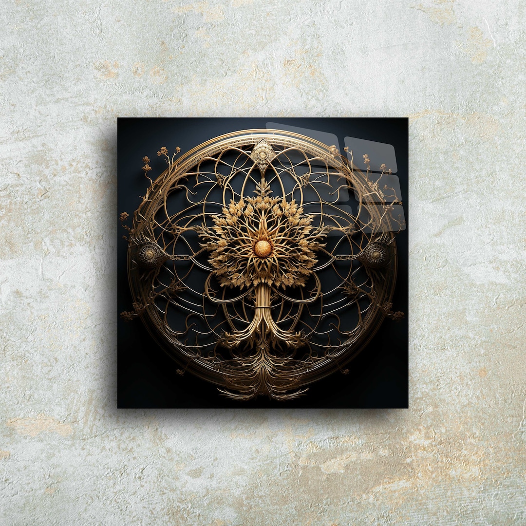 Sacred Geometry Tree of Life Wall Art Zen Spiritual Decor, Unique Gift ...