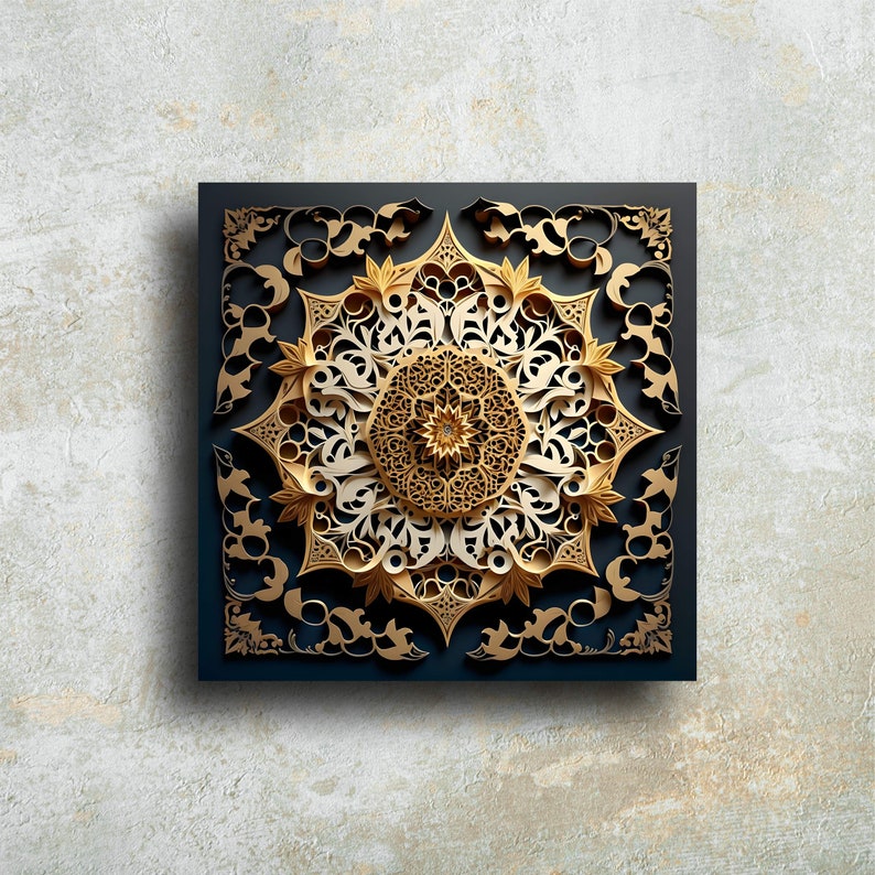Colorful Sacred Geometry Mandala Designed Glass Wall Art Decor,yoga ...