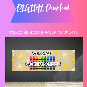 Welcome Back To School Banner | Welcome Back Banner | School Decor| Classroom Banner| Brown Paper Banner |