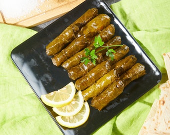 Türk El Yapımı Dolma, Yaprak Sarma, Yaprak Sarma, Organik Ev Yapımı Dolma, Kültürel Lezzetler, Vegan, 35oz - 1000g - 40/45 adet