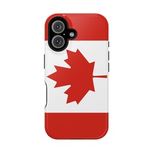 Canada Flag Phone Case Maple Leaf Cover for iPhone 16, 15, 14, 13 MagSafe