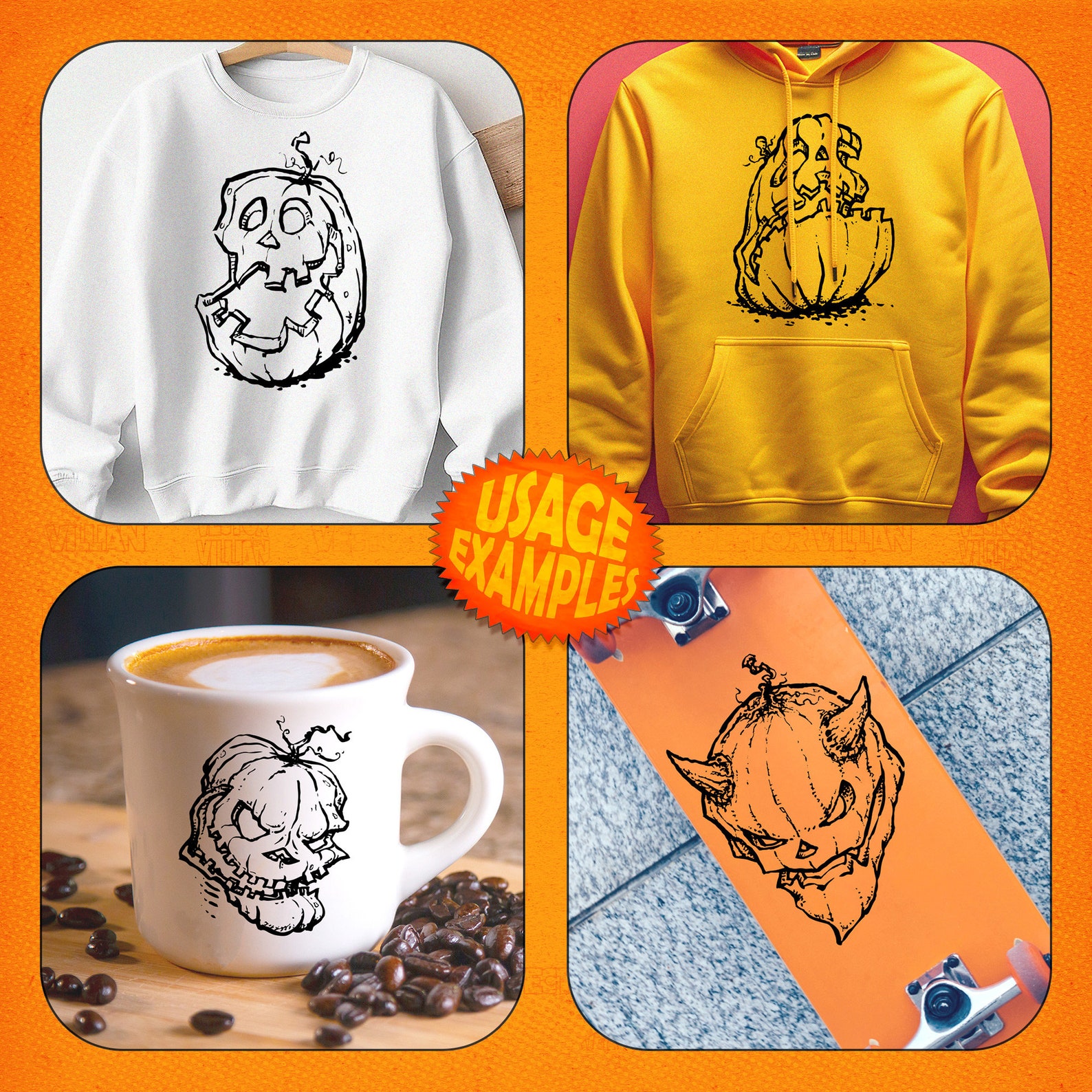 Jack-o-lantern SVG Bundle | 7 Jack-o-lantern Characters Halloween ...