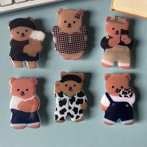 Cute Cartoon Teddy Bear Phone Grip Universal Phone Grip Smartphones| Secure Hold Stand|Animal Lover Gift Unique|Stand Mount|Kindle Holder|