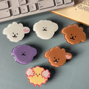 MAGNETIC OPTIONS Cute Cartoon Dog Phone Grip Universal Phone Grip | Secure Hold Stand|Dog Lovers Gift Unique|Phone Stand Mount|Holder