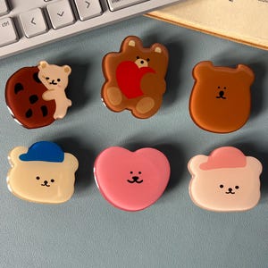 MAGNETISCHE OPTIES Schattige cartoonbeer telefoongreep universele telefoongreep smartphone| Veilige houder | Cadeau voor dierenliefhebber | Standaardbevestiging | Kindle-houder