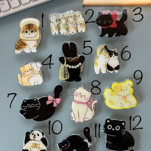 MAGNETISCHE OPTIES Schattige cartoon kat kitten telefoongreep universele telefoongreep|Veilig vasthouden | Kattenliefhebber|Telefoonstandaardbevestiging|Kindle-houder|Uniek cadeau