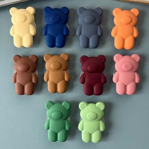 3D Silicone Teddy Bear Phone Grip Universal Phone Grip Smartphones| Secure Hold Stand|Animal Lover Gift Unique|Stand Mount|Kindle Holder|