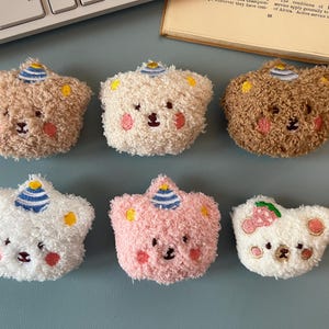 BACK IN STOCK Fluffy 3D Cute Bear Phone Grip Smartphones Secure Hold |Gift Unique|Stand Mount|Kindle Holder Colourful| Cute Novelty Griptok