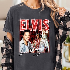 Elvis Presley Shirt, Vintage Elvis Graphic Tee, Rock and Roll Music Shirt, Retro Concert T-Shirt, Elvis Fan Gift, 70s Music Comfort Color