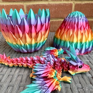 3D Gedruckter Crystalwing Drache mit Ei: Gelenk-Fidget-Dekor