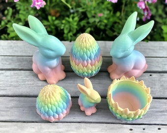 3D Printed Easter Bunny and Egg, Easter, Easter Bunny | Bunny | Easter Gift | Easter Egg