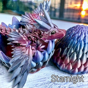 3D Gedruckter Crystalwing Drache mit Ei: Gelenk-Fidget-Dekor