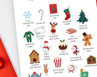 Printable Christmas Bucket List, Family Advent Activities (PDF & JPG)