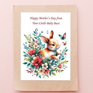 Printable Cute Mother&#39;s Day Card Cute Bunny Card for Mother Happy Mothers Day Cards Mothers Day Gift