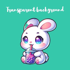 Clipart lapin mignon Bubbletee Chibi / lapin Kawaii png 128 x 128, 112 x 112, 56 x 56 téléchargement immédiat