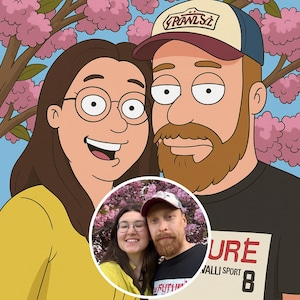 Custom Couple Cartoon Family Guy Portrait Digital Caricature Cartoon From Photo Loved One Portrait Personalized Caricature Drawing