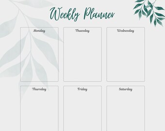 Printable Weekly Planner - Etsy