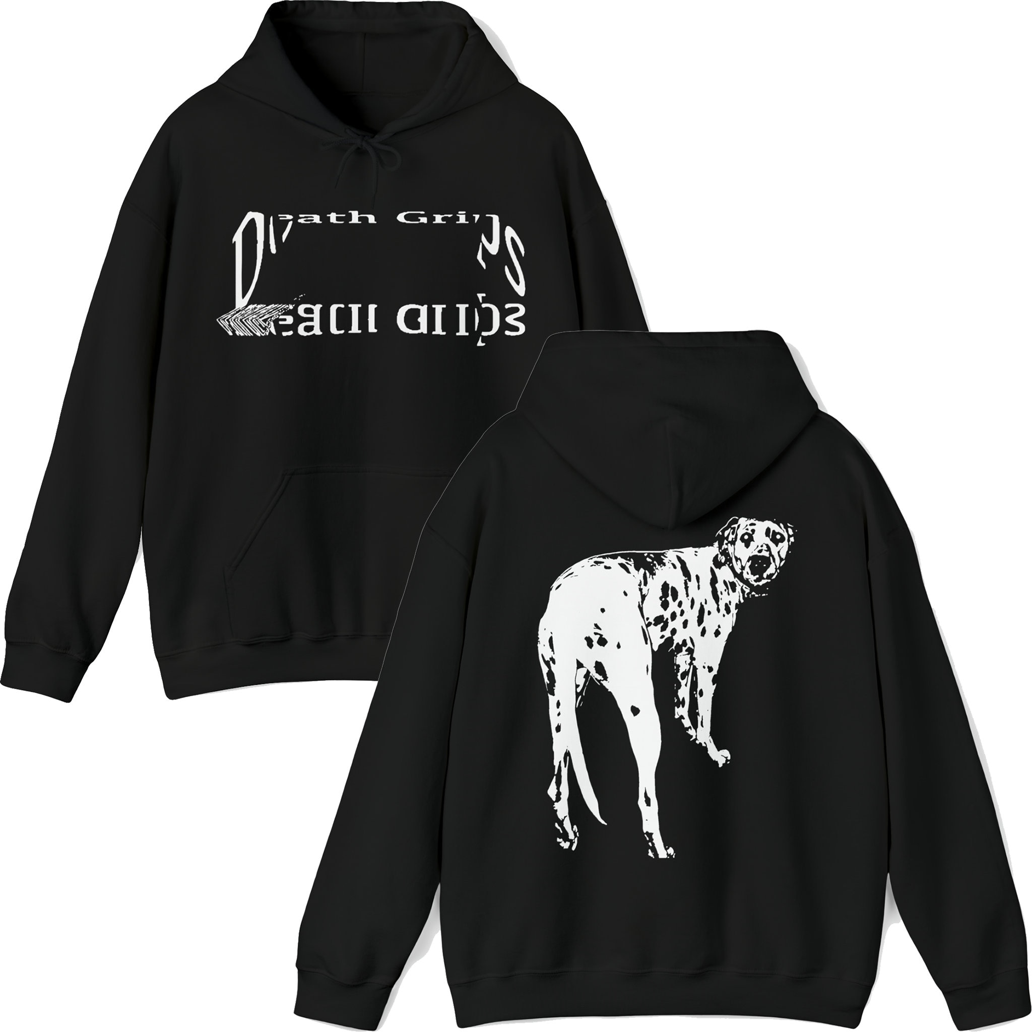 DEATH GRIPS Dalmatian Black Pullover Hoodie Etsy