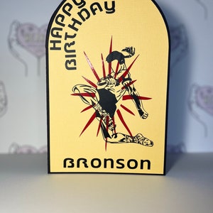 Biglietto di auguri di compleanno personalizzato per combattente di Muay Thai fatto a mano, biglietto di arti marziali personalizzato, biglietto di auguri fatto a mano, regalo personalizzato unico