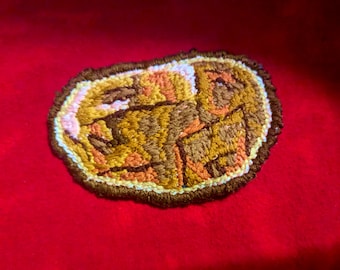 POTATOLAND! Large Hand-Embroidered Potato Patch - One-of-a-Kind! - Hand Made!