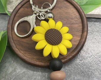 4インチ ハンドメイド シルバートーン シリコンビーズ ビーズチャーム