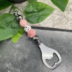 5.7&quot; Handmade Silicone Beaded Bottle Bar Opener Stainless Steel New A3752