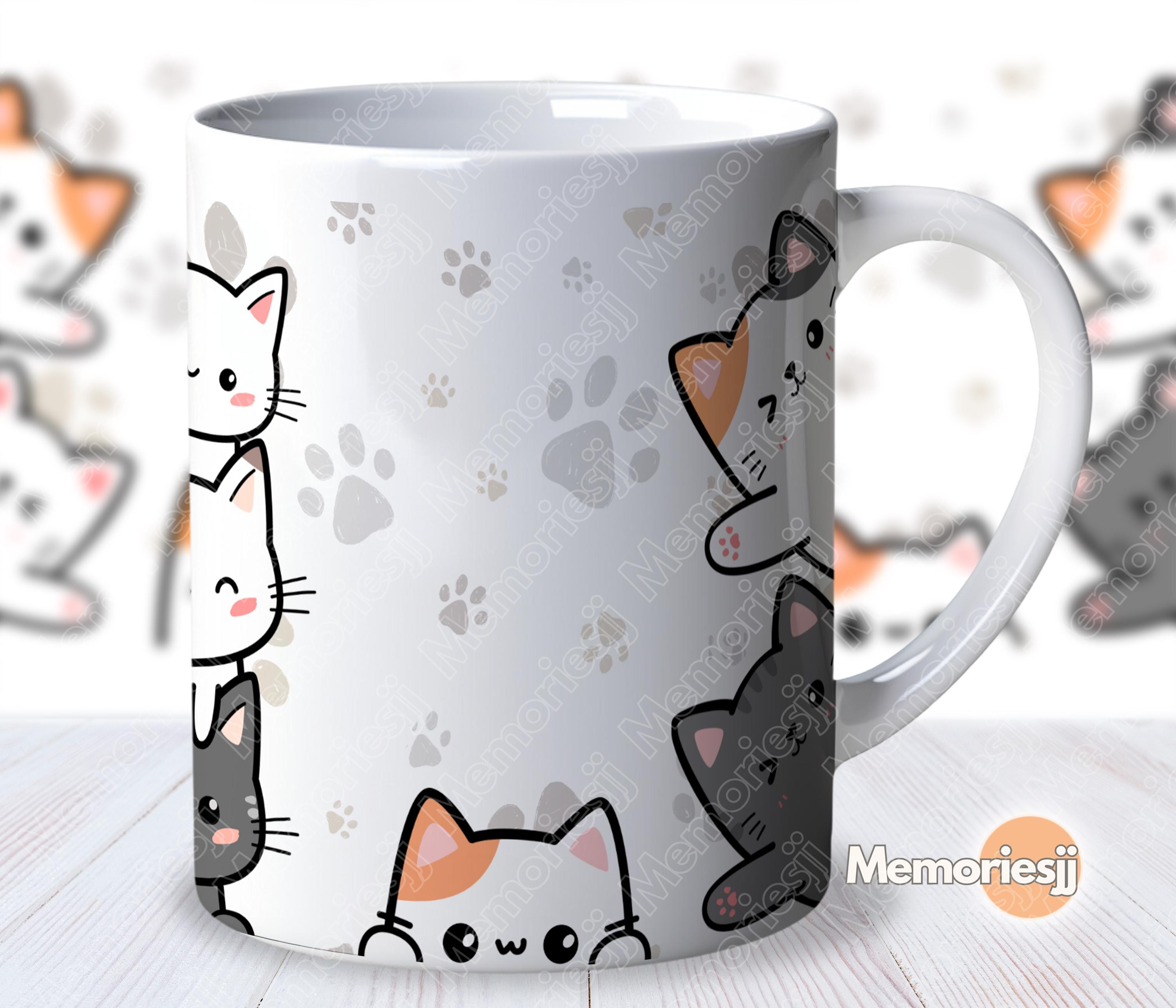 猫デザインのマグカップ - Etsy 日本