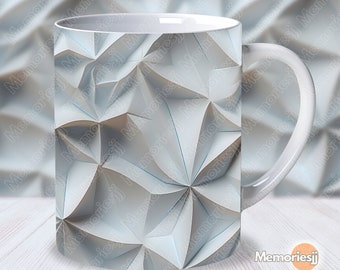Paper Design for Mug, Coffee Cup Sublimation Design, 11oz and 15oz Coffee Mug Wrap, Flowers Mug Wrap Template, Instant Digital Download PNG