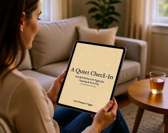A Quiet Check-In – Guided Reflection Pages | Calm Journaling PDF | Mindful Writing Prompts | Digital Download