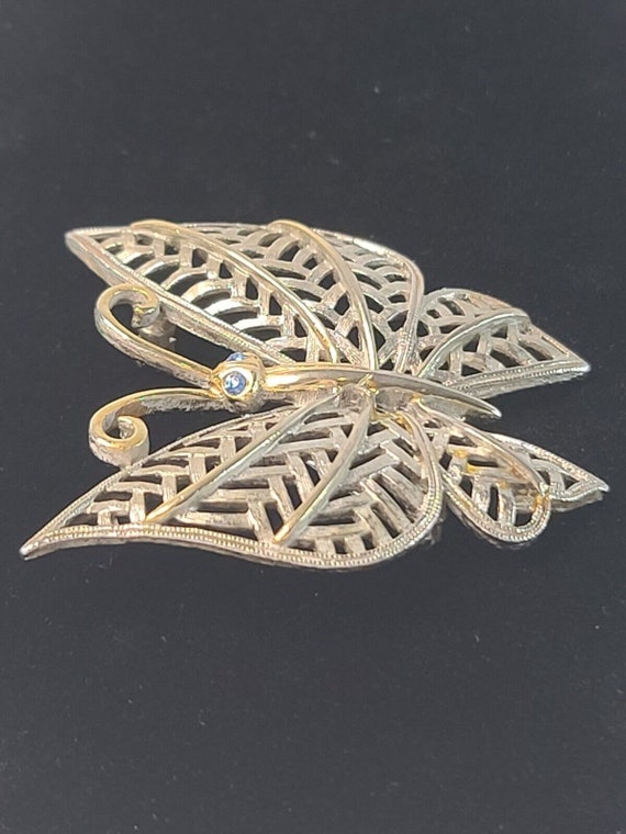Vintage Avon Butterfly Brooch Pin Jewelry 2 Estate - image 2