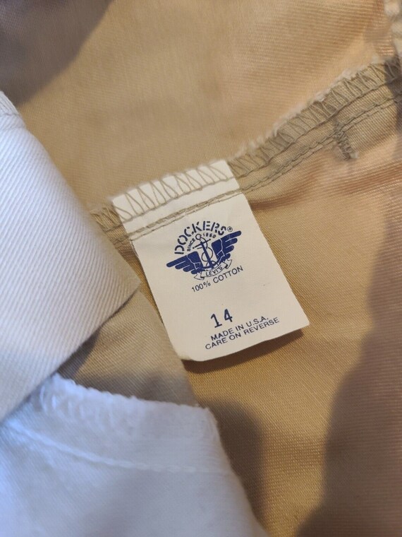 Vintage Dockers Pants Womens sz 14Tan Khaki Elast… - image 6