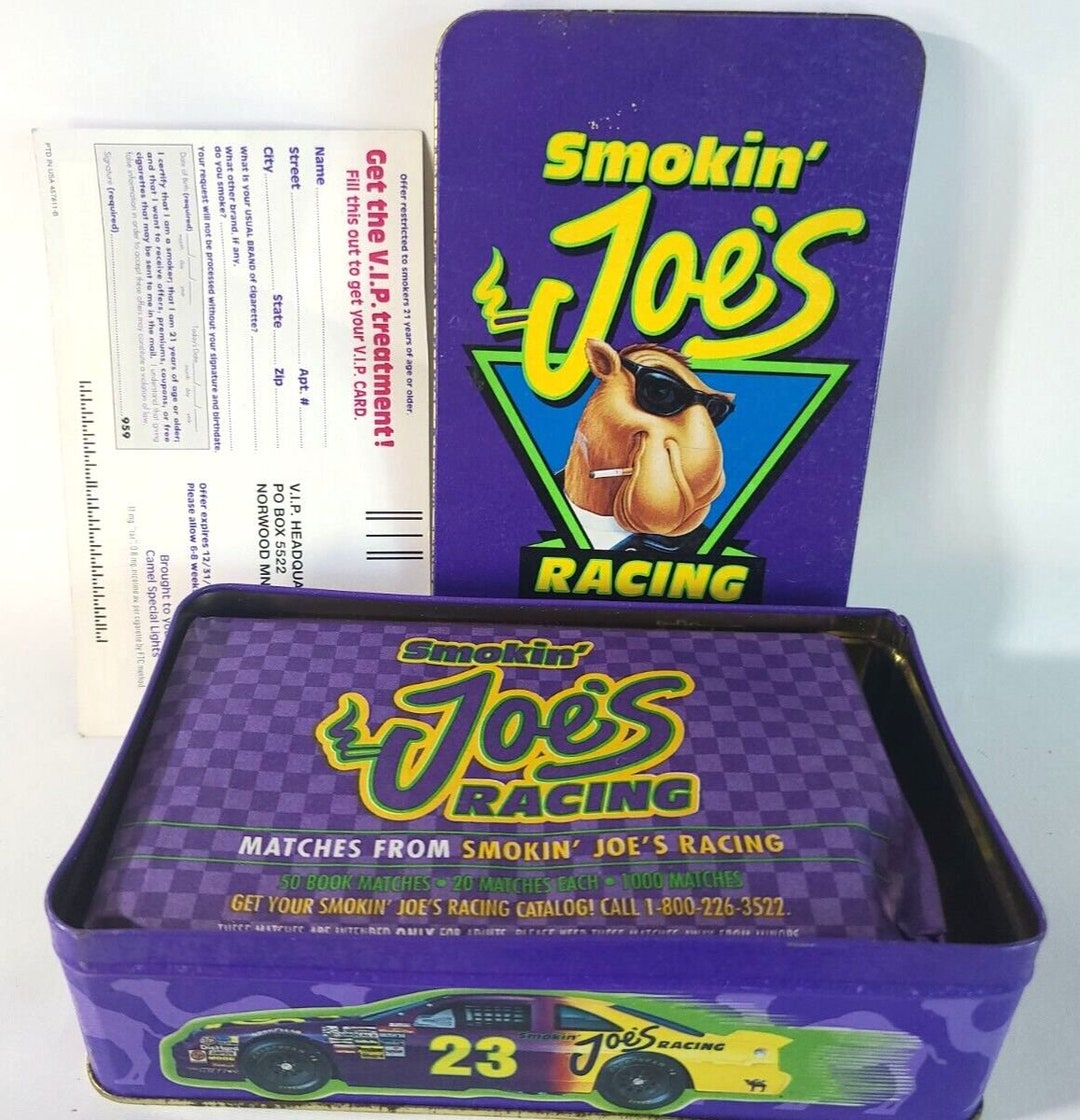 Smokin' Joe's Racing Tin Match Box With Matches in Etsy