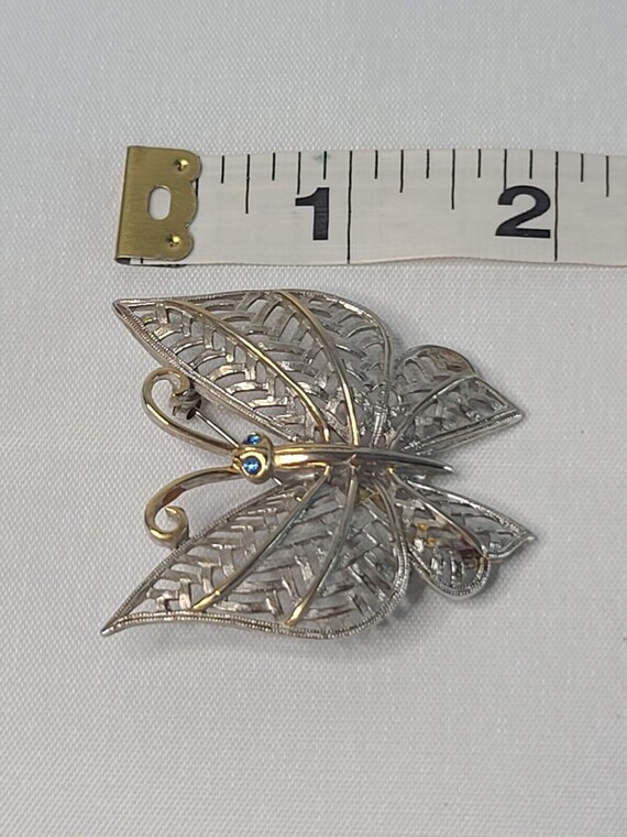 Vintage Avon Butterfly Brooch Pin Jewelry 2 Estate - image 4