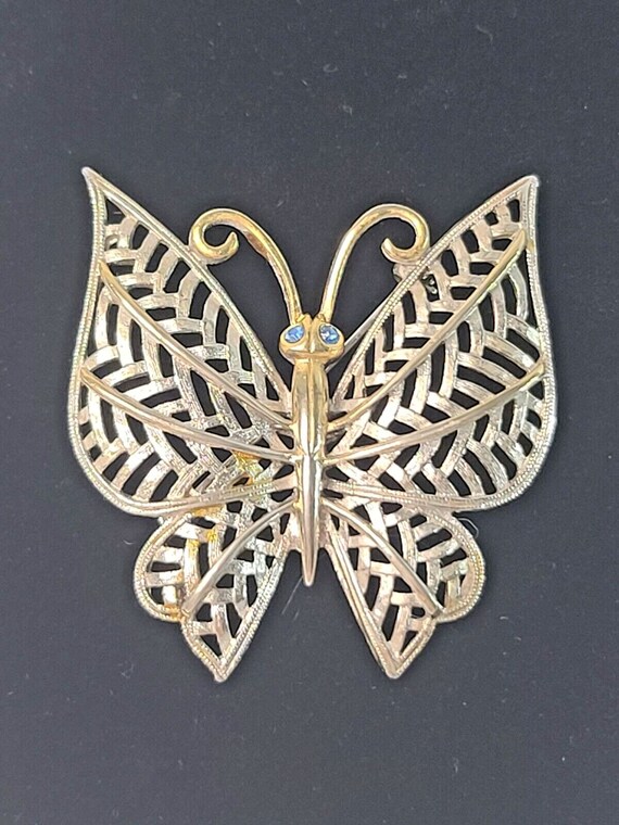 Vintage Avon Butterfly Brooch Pin Jewelry 2 Estate - image 1