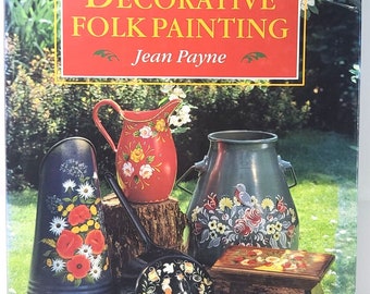 Decorative Folk Painting 1995 Vintage Cottagecore Grannycore Crafting