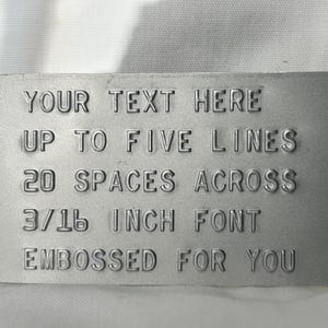 Embossed Aluminum Personal Plaque Information Plate